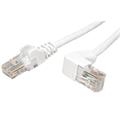 UTP kabel cat.5e 0,5m bílý 1 lomený konektor
