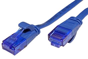 UTP patchkabel kat. 6a, plochý, 0,5m, modrý