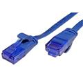 UTP patchkabel kat. 6a, plochý, 0,5m, modrý