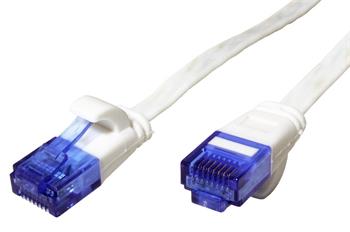 UTP patchkabel kat. 6a, plochý, 1,5m, bílý