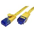 UTP patchkabel kat. 6a, plochý, 1m, žlutý