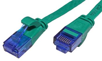 UTP patchkabel kat. 6a, plochý, 2m, zelený