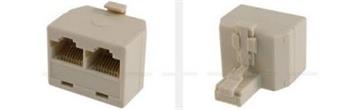 UTP rozdvojka RJ45 ( 2x F, 1x M)