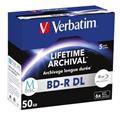 VERBATIM M-DISC BD-R DL 50GB, 6x, jewel case 5 ks   
