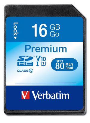 VERBATIM Premium SDHC 16GB UHS-I V10 U1