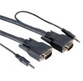 VGA kabel propojovací M/M + jack 3,5 M/M 6m stíněný